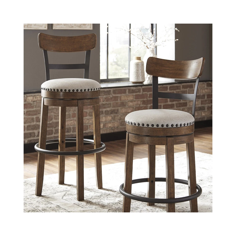 Taburete de mostrador giratorio Signature Design by Ashley Valebeck 25" en marrón Foto 4 de 4