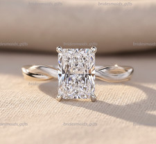 14k Gold Plated 925 Sterling Silver Moissanite Bridesmaid Ring Promise Jewelry