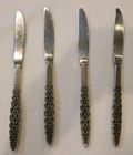 Set of 4 Lyons ROMANESQUE Stainless Silverware Flatware Knives MCM