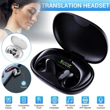Translator Earbuds Wireless Bluetooth Two Way Translator Device 144+ Languages