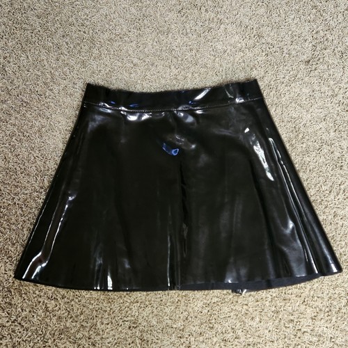 Black Faux Leather Pleated Mini Skirt Lavish By Daisy Corsets Size 6XL