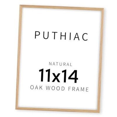  Oak Wood Picture Frame - Minimalist Poster Frame, 11''x14'' Frame 11x14 Beige-1P
