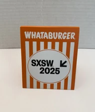 WHATABURGER 75th Anniversary Table Tent from SXSW 2025 Museum of Art Pop-Up