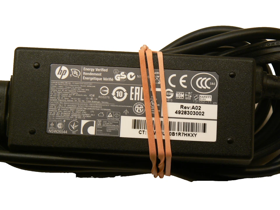 Genuine HP 45W AC Adapter | PPP009H / PPP009L-E | 693715-001 | OEM Charger - Image 2 of 3