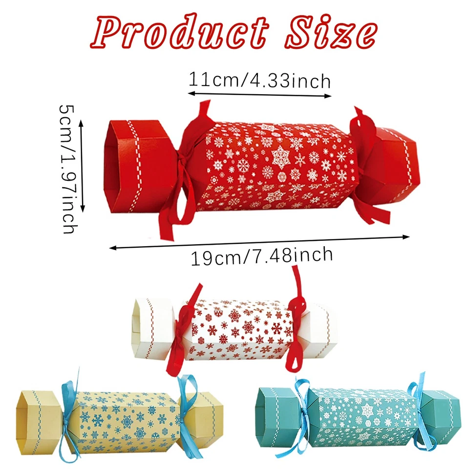 Cajas de regalo de Navidad 40 piezas - Papel multicolor fiesta galletas dulces golosinas Foto 3 de 4