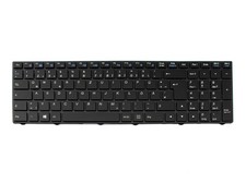 Clevo Tastatur DE (deutsch) schwarz/schwarz matt mit Backlight (N75) für Medion