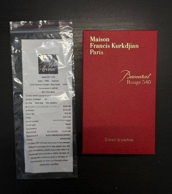 baccarat rouge 540 maison francis kurkdjian