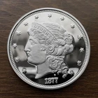 1 oz Silver Proof Barber Medal $50 Half Union Proof / 1877 Tribute  - L.E. w/COA