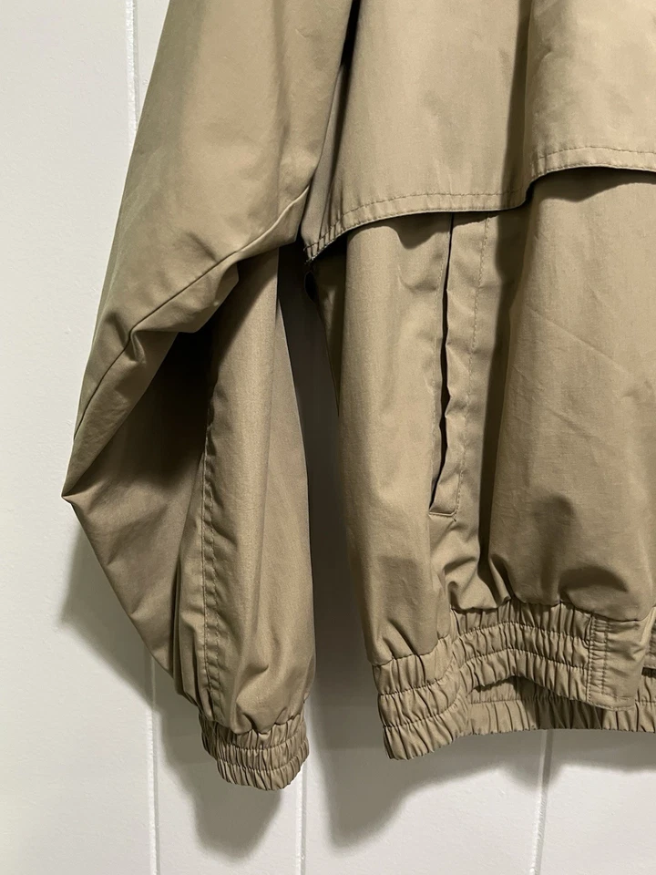 Chaqueta cortavientos Bill Blass Harrington tostada para hombre talla mediana vintage cuadrada Foto 3 de 4