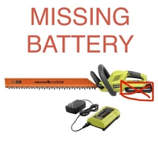 RYOBI 40V 24in trimmer w/2Ah batt + charger(MISSING BATTERY)