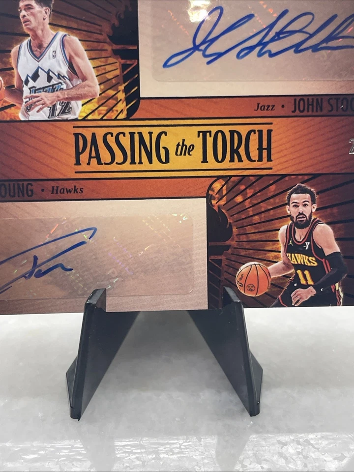 2024-25 Panini Silhouette Trae Young & John Stockton Passing the Torch Dual Auto - Image 4 of 4