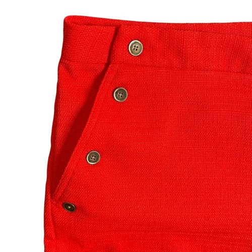Banana Republic Tweed Shorts Women Size 18 Orange Sailor Nautical Minimalist NEW - Picture 2 of 11