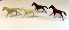 Vintage Marx Playset 4 Horses with Saddles Stirrups Ft. Apache Alamo Brown White