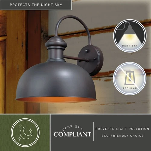 Vaxcel Lighting T0347 Bronze/Gold Franklin Single Light 15"H Outdoor Wall Sconce - Picture 7 of 8