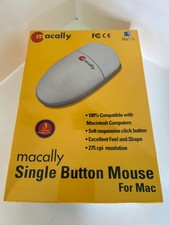 Macally Single Button Mouse for Mac USB White...