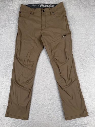 Wrangler Hose Herren 34 beige ATG All Terrain Gear Nylonmischung Wandern Arbeitskleidung 34x30