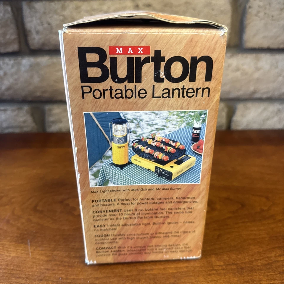 NUEVA Lámpara Linterna Gas Burton Athena Exterior Camping Mochilero Caminata CON NOGlass Foto 4 de 4