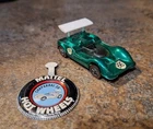 Vintage 1968 Hot Wheels Redline Chaparral 2G Green with Spoiler & Button