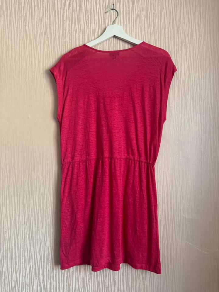 Vestido Vilebrequin 100% Lino Relajado Informal Playa Bolsillos Talla S Foto 2 de 4