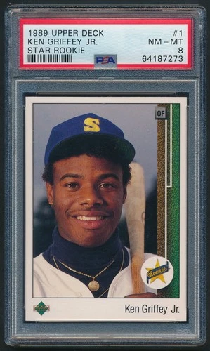 1989 Upper Deck #1 Ken Griffey Jr. Rookie Card PSA 8 NM-MT Mariners HOF RC