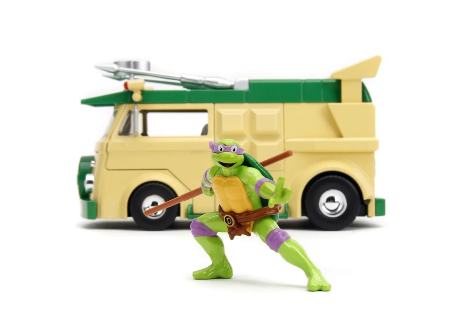 Jada 1:24 Donatello & TMNT Party Wagon Diecast 34529 Ninja Turtles Hollywood - Image 4 of 4