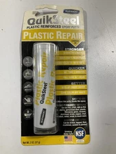 Blue Magic 16502TRI QuikSteel Strong Plastic Repair Epoxy Putty - 2 Oz, USA Made