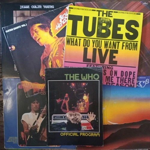 Job Lot 62 x Rock Vinyl LP Album Records All Listed + The Who Program & Tickets