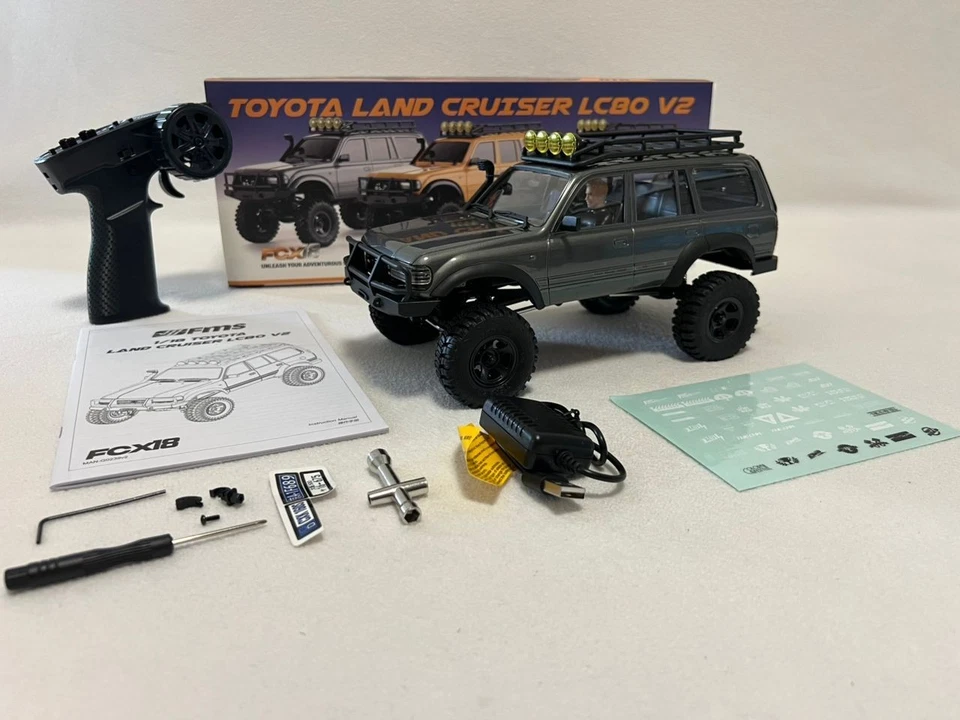 FMS FCX18 LC80 1:18 Toyota Land Cruiser 80 RC Crawler, RTR, 2-Gang, Portal Axl - Bild 2 von 4