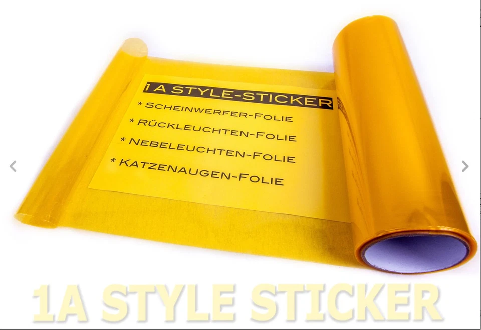 Scheinwerfer Folie Gelb Tönungsfolie Nebelscheinwerfer 100 x 30cm Folierung Kfz - Bild 2 von 3