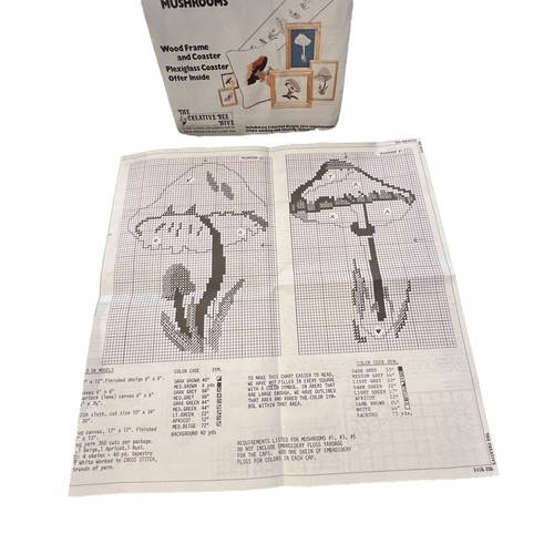 Der kreative Bienenstock fünf Pilze Vintage Stickpackung Natur 70er Hippie - Bild 8 von 11