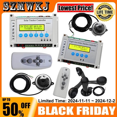Electronic LCD Solar Tracker Controller W/ Wind Sensor for Solar Panel Tracking
