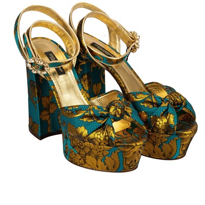 DOLCE & GABBANA Baroque Plateau Sandals Pumps Shoes KEIRA