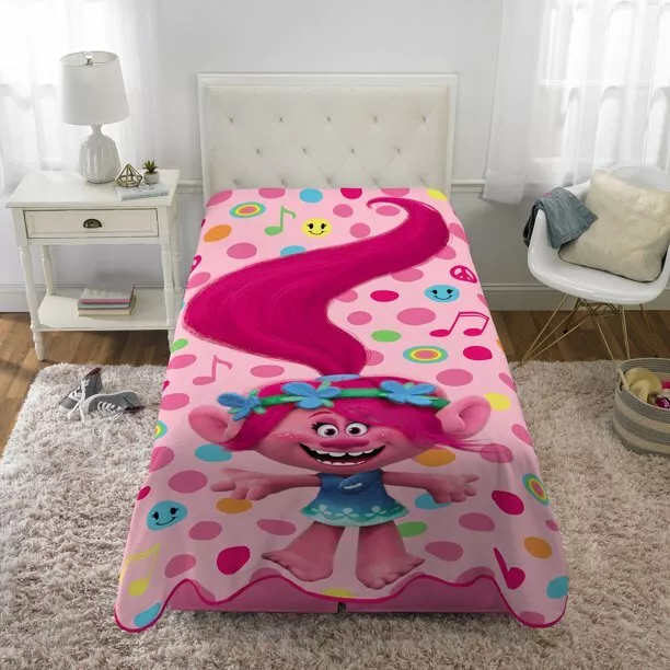 Trolls World Tour Plush Blanket Oversized Throw 62