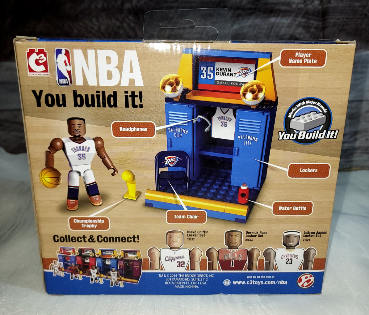 C3 Construction Lego Kevin Durant NBA Locker Room Set OKC #26814WM