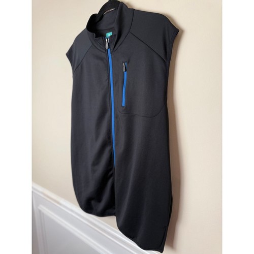 Pro Tour Performance Golfweste sportlich ärmellos durchgehender Reißverschluss Jacke blaue Akzente - Bild 2 von 5