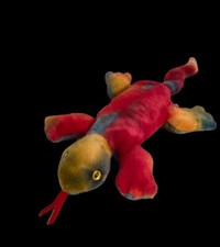 Ty Beanie Buddy Lizzy the Lizard 21" Beanbag Plush Colorful Tie Dye 1999 Plush