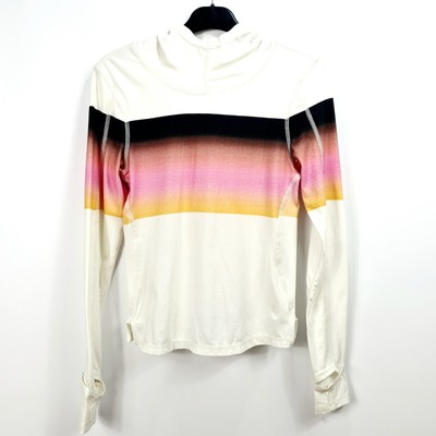 Free People - NEU - Huddle bedruckte Kapuzenschicht - XS