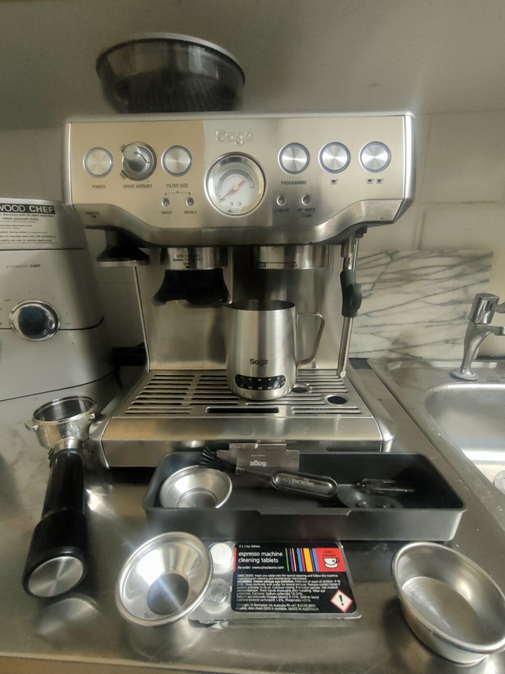 Sage The Barista Express BES875BSS Bean to Cup Coffee Machine Silver