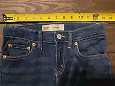 Levi's 511 Boys Size 10 Regular 25x17 Hemmed Blue Denim Slim Jean Pants