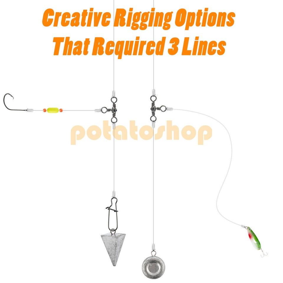 Kit 30-120 Girevoli A 3 Vie Per Pesca – Acciaio Inox T-Turn 35-175Lbs – PTUSCNTSY80C