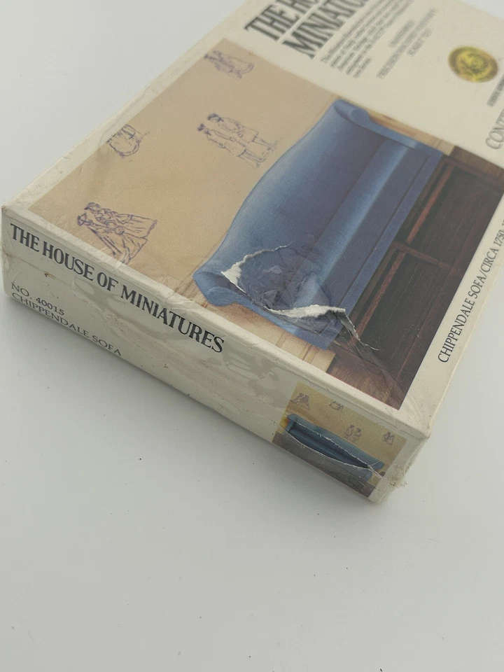 Sofá Casa de Miniaturas SELLADO Casa de Muñecas Muebles Vintage Miniatura Foto 4 de 4