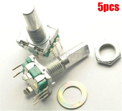 5Pcs With Switch EC11 Audio Digital Potentiometer Handle 20Mm Rotary Encoder uc