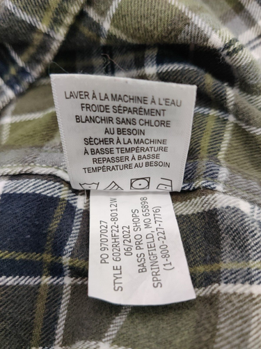 Red Head Brand Co Flannel Plaid Shirt Long Sleeve Green Blue White (Medium) - Picture 9 of 11