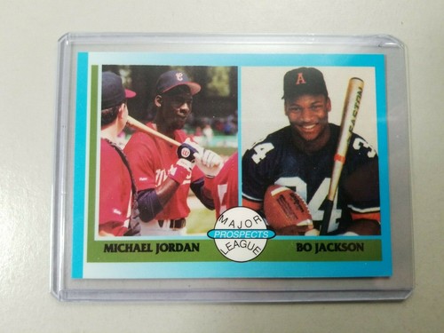 Michael Jordan And Bo Jackson Baseball Card Major League Prospects Rare Ebay