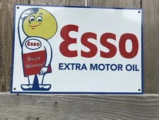 Esso Gasoline Oil Pump Gas Vintage Style 12 Inch metal sign