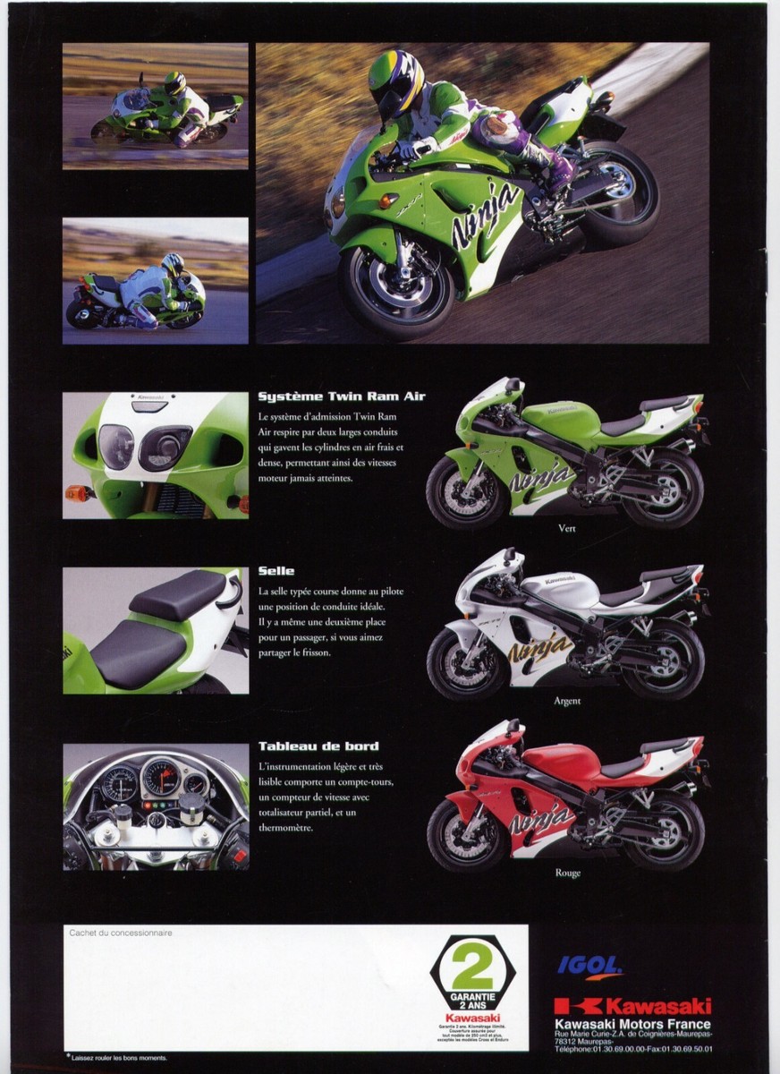 ぎんのすけページ Kawasaki ZX-7R Ninja brochure Prospekt, 1999 (French text) | eBay