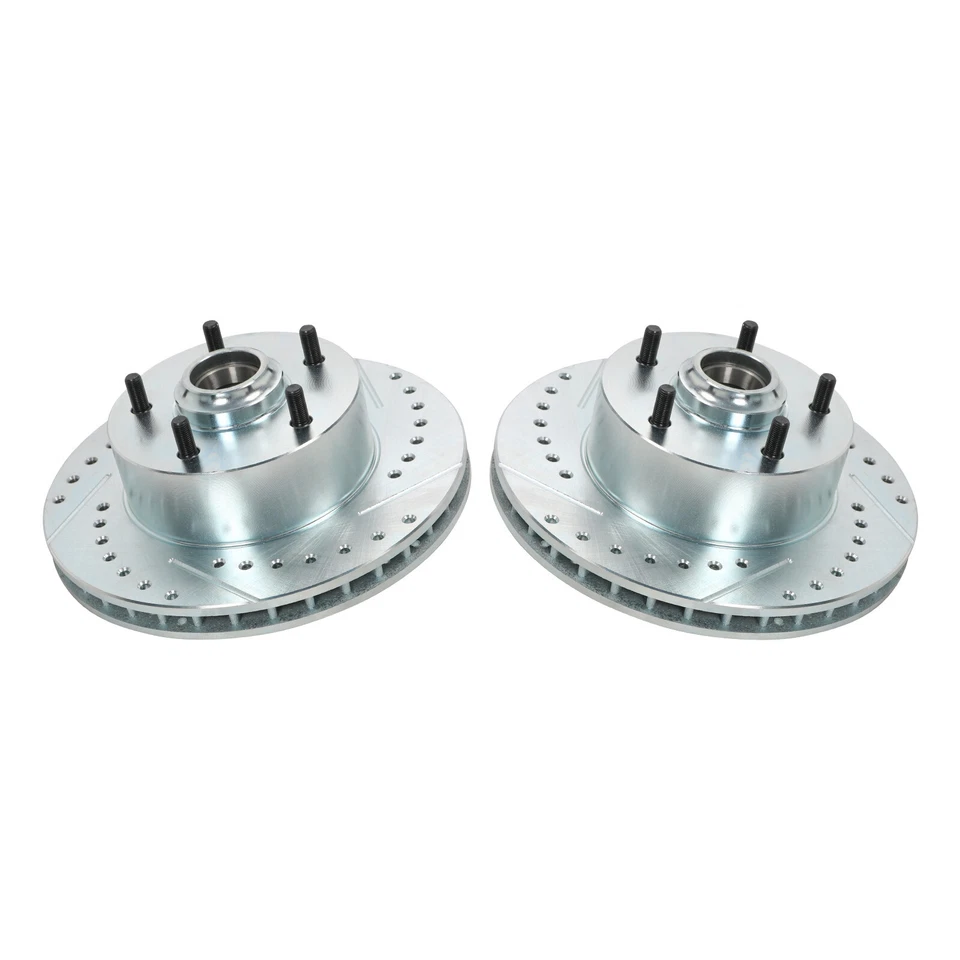 Kit de conversión de freno de disco eléctrico, rotores perforados y ranurados para Camaro 1967-1969 Foto 3 de 4