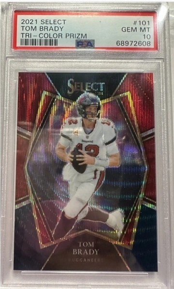 2021 Select Prizm Tri Color #101 Tom Brady #/199 PSA 10 GEM MT