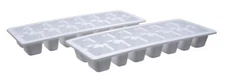 Plastic Ice Cube Tray Pack of 2 ~ White