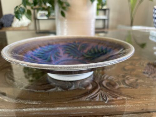 Vintage Blumenfeld Signed Pottery Bowl 7” Gorgeous Colors, Mint Condition - Picture 1 of 7